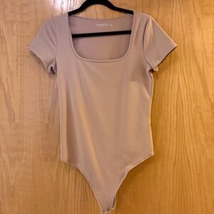 Abercrombie & Fitch Tan Square Neck Bodysuit